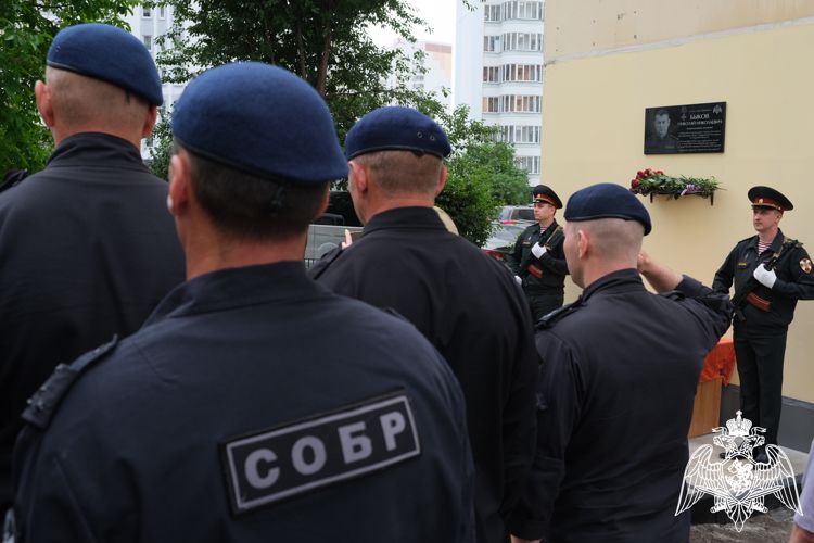 Мемориальную доску погибшему офицеру Росгвардии открыли в Курске