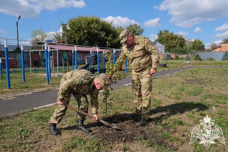 В Курске росгвардейцы присоединились к Всероссийской акции «Зеленая Россия»