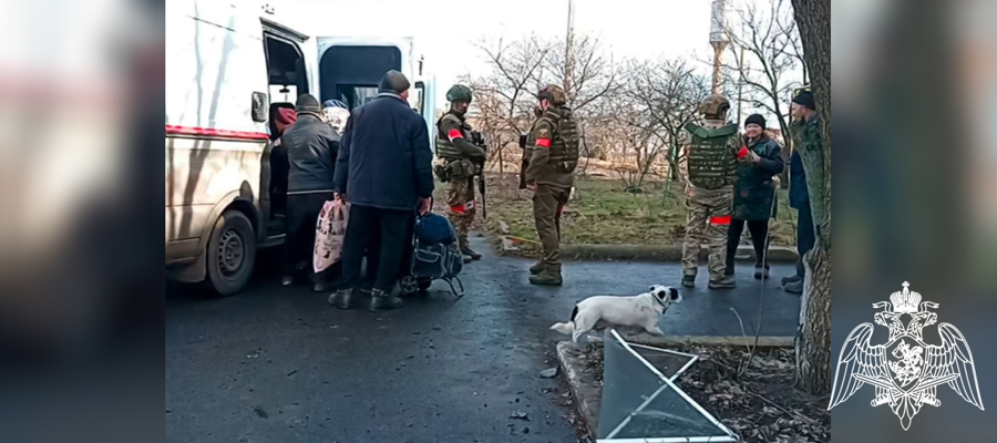 РОСГВАРДИЯ ОКАЗЫВАЕТ ПОМОЩЬ В ЭВАКУАЦИИ МИРНЫХ ЖИТЕЛЕЙ ИЗ ОСВОБОЖДЁННЫХ НАСЕЛЕННЫХ ПУНКТОВ СУДЖАНСКОГО РАЙОНА (ВИДЕО)