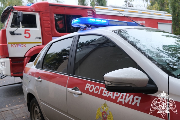 Пожарно-тактические занятия Росгвардии и МЧС прошли в Курске