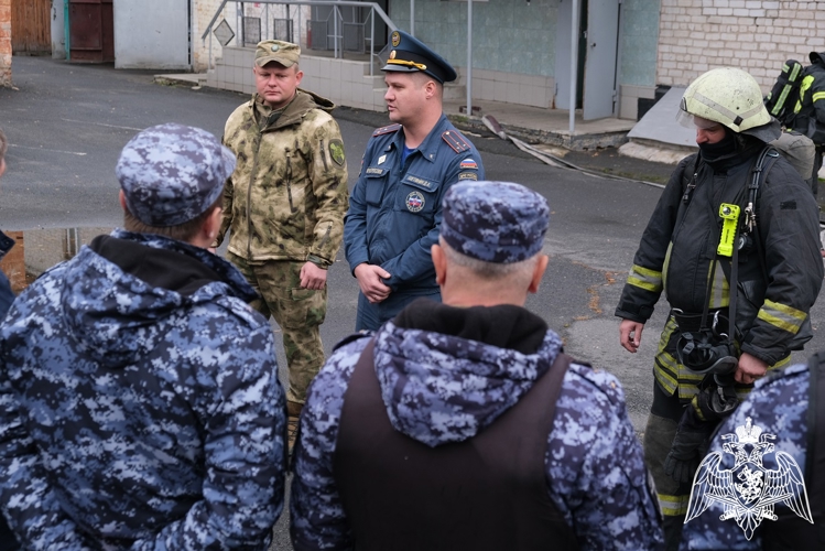Пожарно-тактические занятия Росгвардии и МЧС прошли в Курске