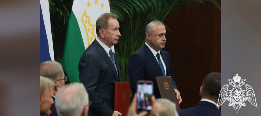 Подписано Соглашение о сотрудничестве между Федеральной службой войск национальной гвардии Российской Федерации и Национальной гвардией Республики Таджикистан