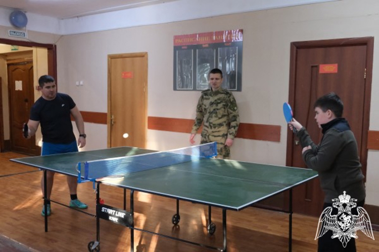 В Управлении Росгвардии по Курской области прошёл турнир по настольному теннису